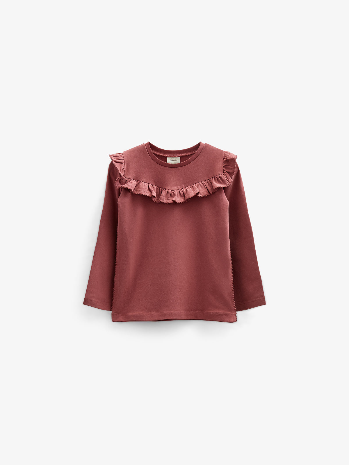 Jersey blouse met ruches - Kids - Vintage Red | 100860 Talia