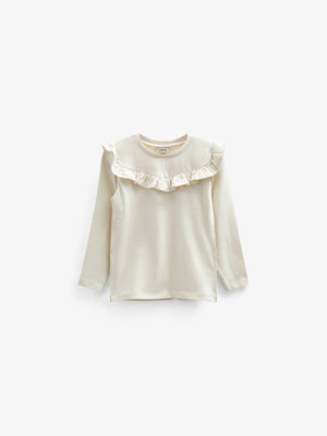 Jersey blouse met ruches - Kids - Off White | 100862 Talia