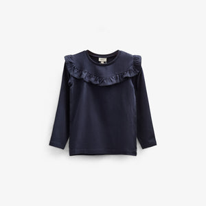 Jersey blouse met ruches - Kids - Navy | 100864 Talia