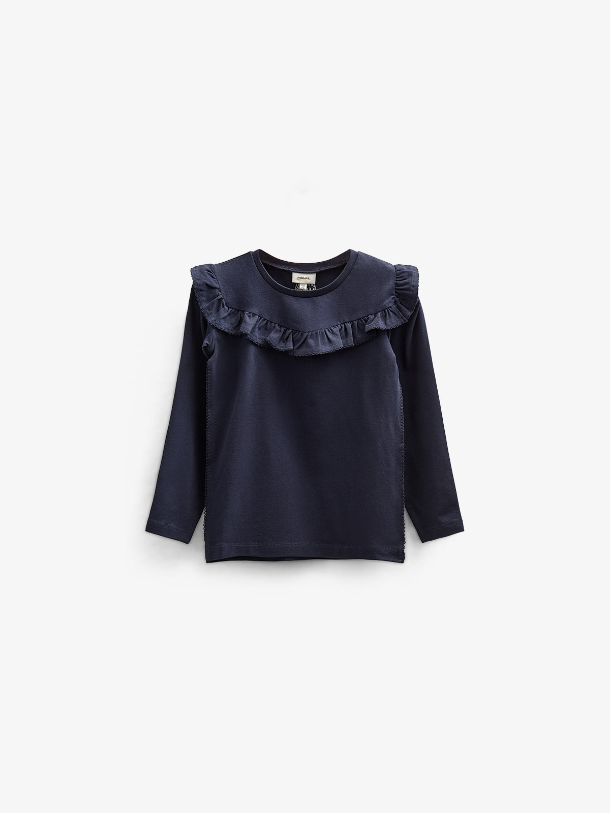 Jersey blouse met ruches - Kids - Navy | 100864 Talia