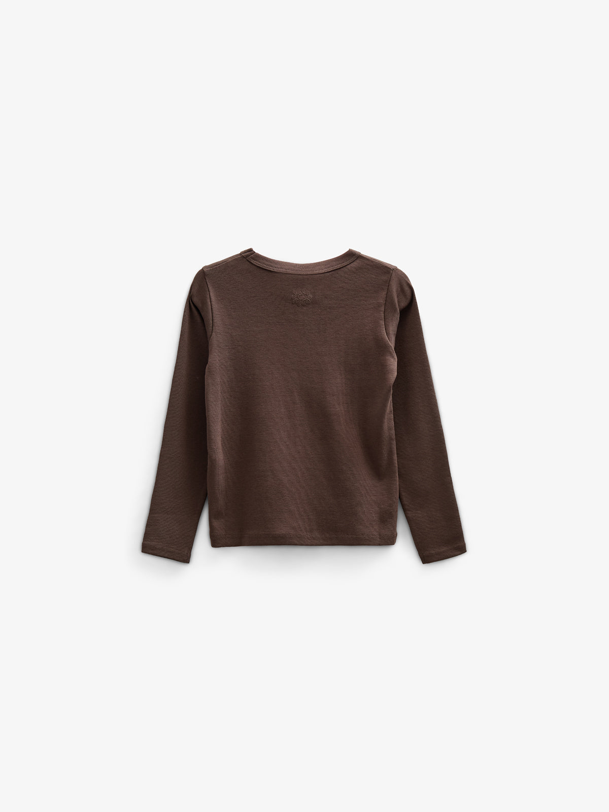 T-shirt met lange mouwen en borstzak - Kids - Chocolate | 100870 Sienna
