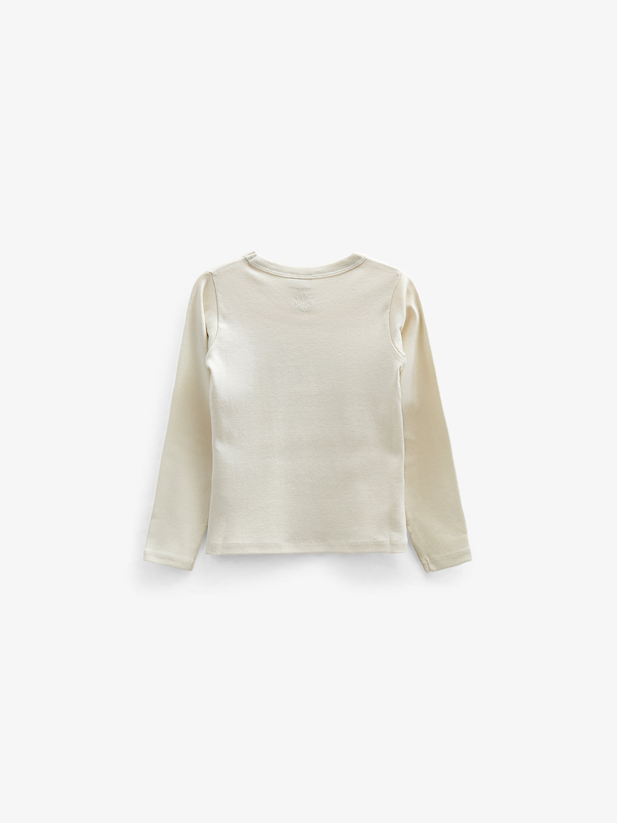 T-shirt met lange mouwen en borstzak - Kids - Off White | 100872 Sienna