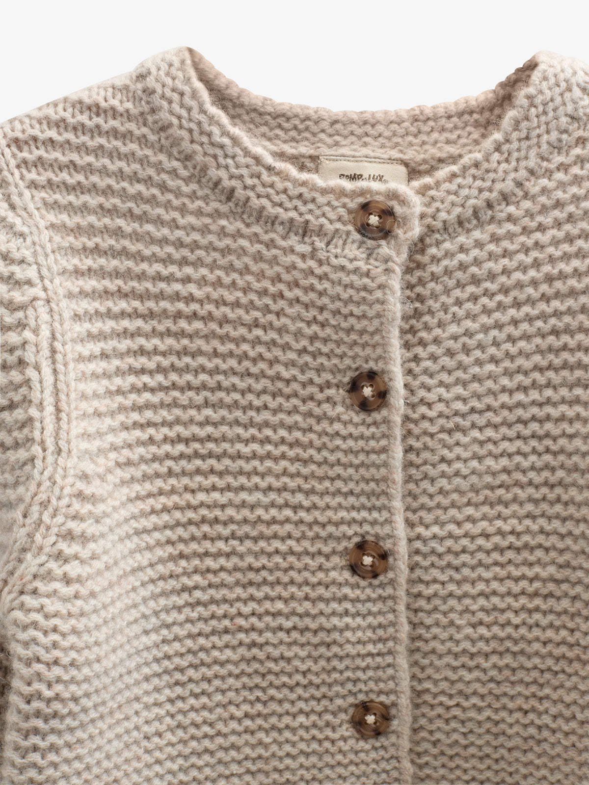 Gebreid Wollen Vest - Kids - Caffe Latte Melange | 100874 Maya
