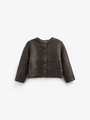 Gebreid Wollen Vest - Kids - Chocolate Melange | 100876 Maya