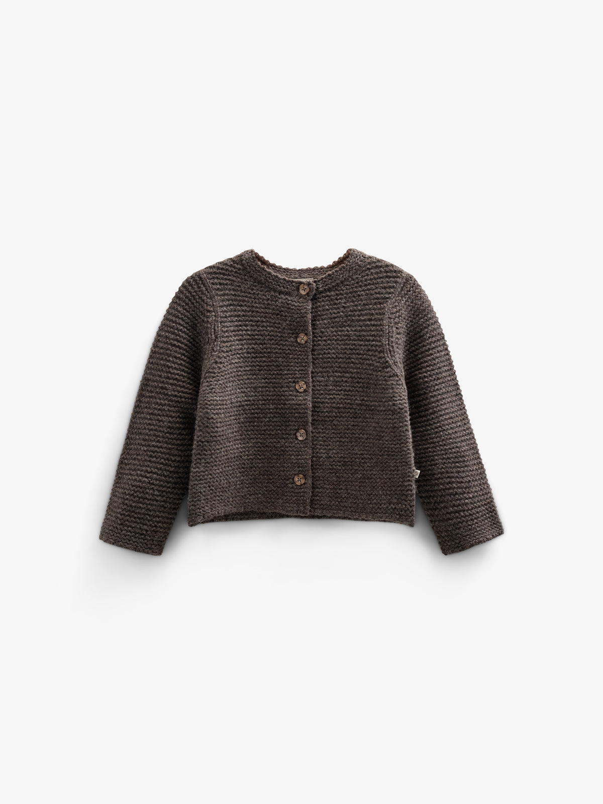 Gebreid Wollen Vest - Kids - Chocolate Melange | 100876 Maya