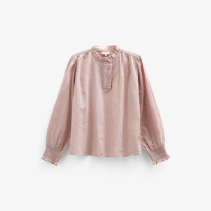 Katoenen blouse met klep - Tween - Rose | 100881 Claire