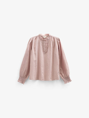 Katoenen blouse met klep - Tween - Rose | 100881 Claire