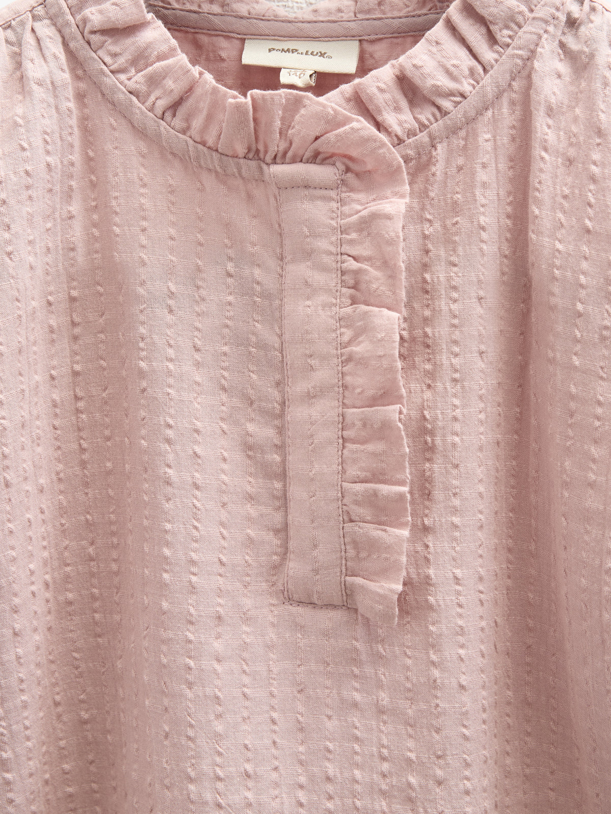 Katoenen blouse met klep - Tween - Rose | 100881 Claire