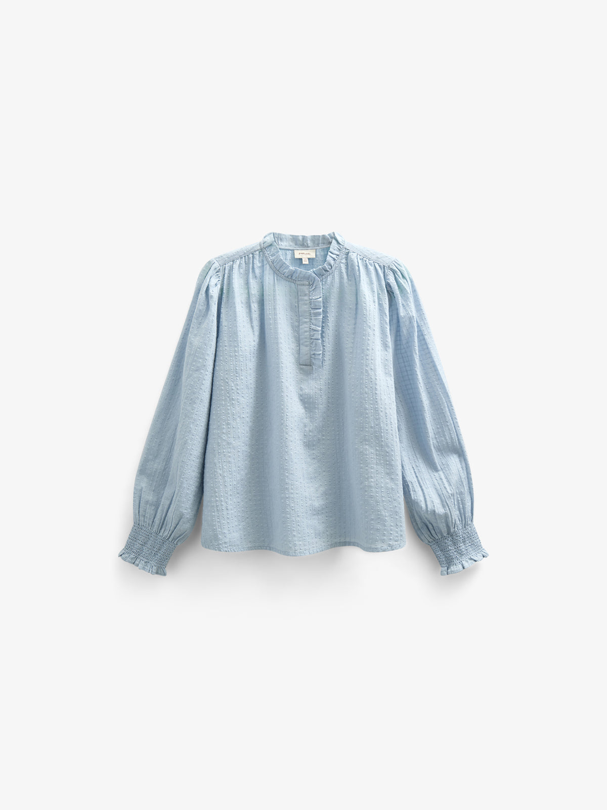 Katoenen blouse met klep - Tween - Light Blue | 100882 Claire