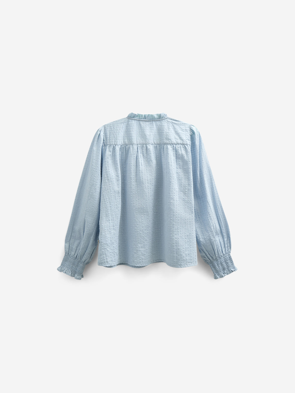 Katoenen blouse met klep - Tween - Light Blue | 100882 Claire