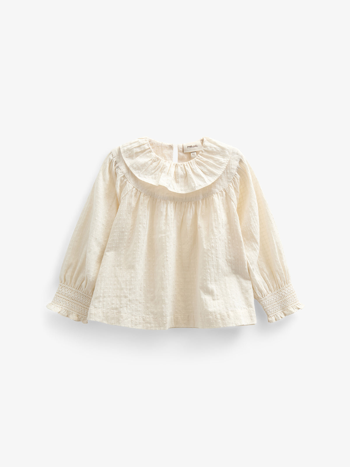 Katoenen blouse met kraag - Kids - Off White | 100883 Claire