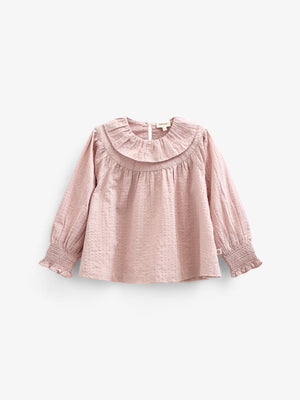 Katoenen blouse met kraag - Kids - Rose | 100884 Claire