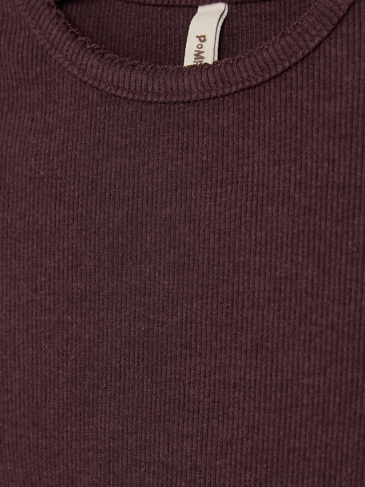 Basic Modal Lange Mouw Rib T-shirt - Little - Dark Purple