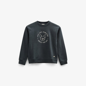 Sweatshirt met ronde hals - Tween - Forest Green Melange | 100893 Justin