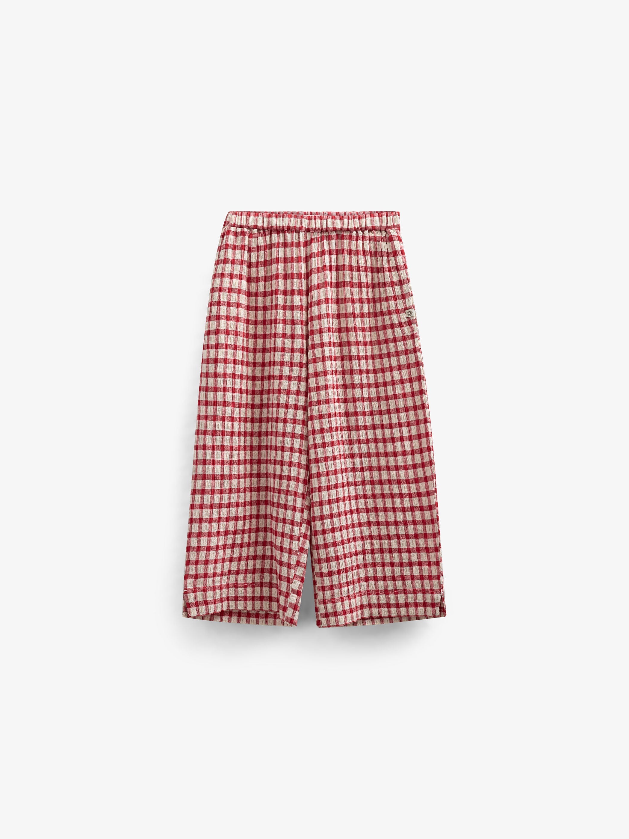 Geruite Katoenen Broek - Kids - Cherry Red | 100906 Bonnie
