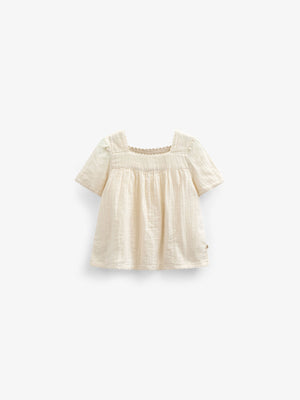 Gaze Korte Mouwen Blouse - Kids - Off White | 100918 Jasmine