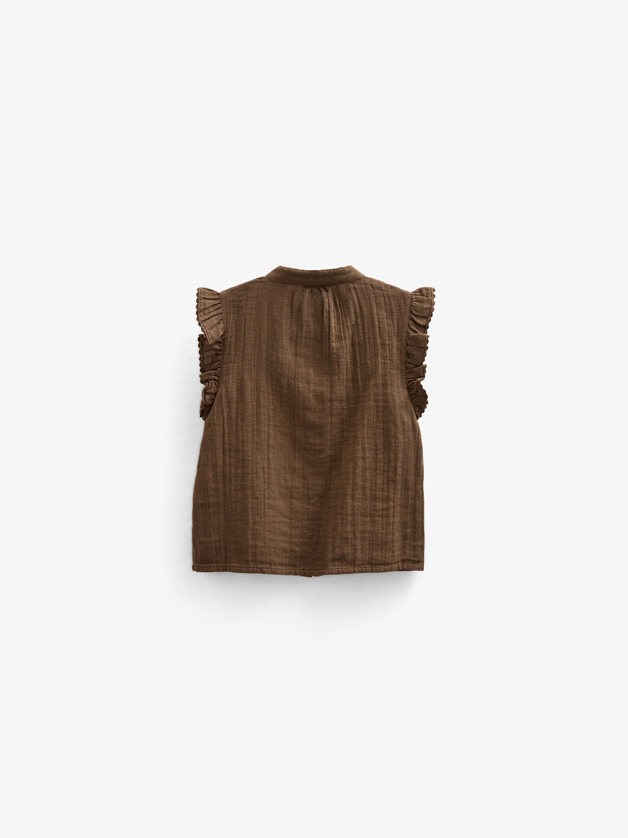 Mouwloze Top van Mousseline - Tween - Dark Brown | 100929 Jasmine