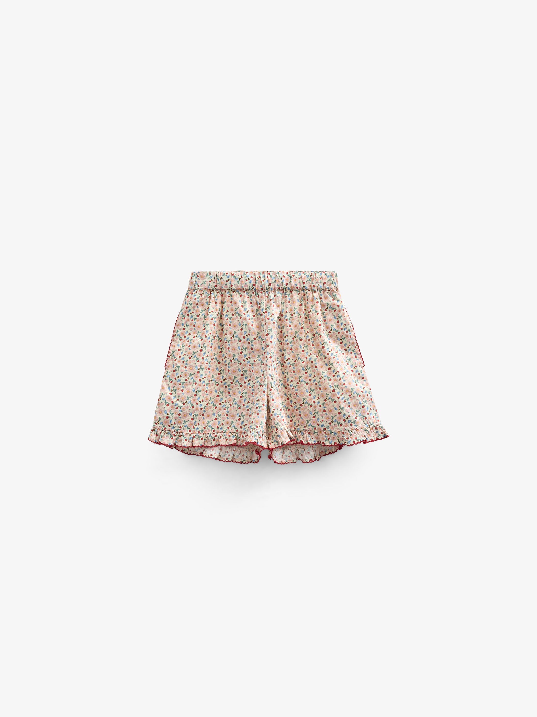 Bloemenbedrukte poplin shorts - Tween - Rose | 100957 Poppy