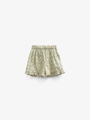 Bloemenbedrukte poplin shorts - Kids - Green | 100958 Poppy