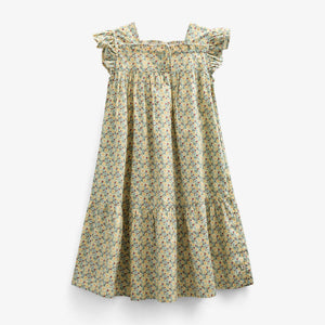 Bloemenbedrukte Poplin Jurk - Kids - Green | 100962 Poppy