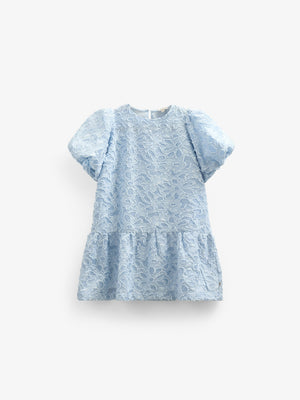 Jacquard jurk van katoenmix - Kids - Light Blue | 100994 Giselle