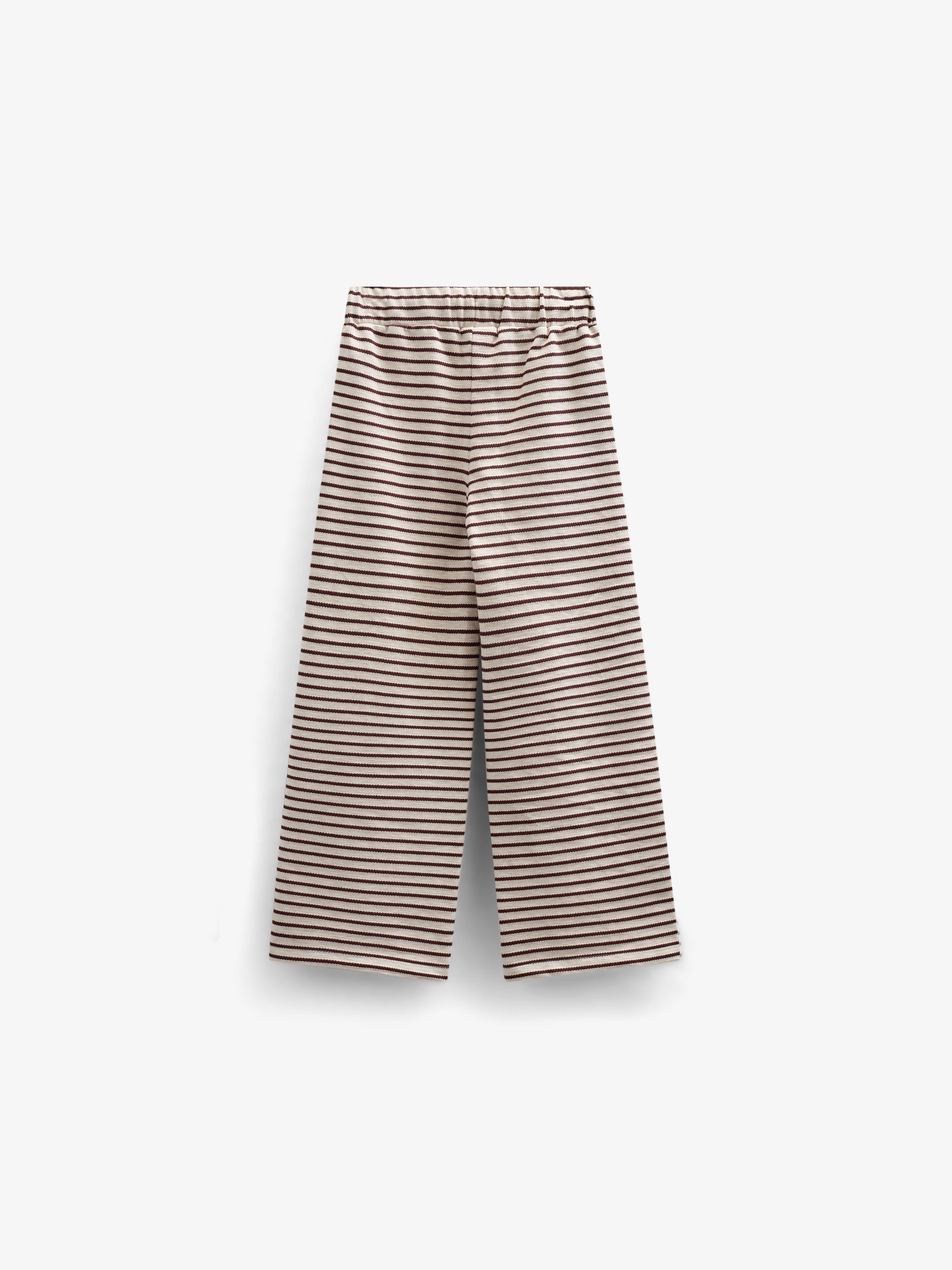 Gestreepte Wide-Leg Jersey Broek - Tween - Brown | 100997 Emmie