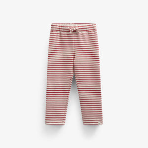 Gestreepte Jerseybroek - Kids - Cherry Red | 100999 Emmie