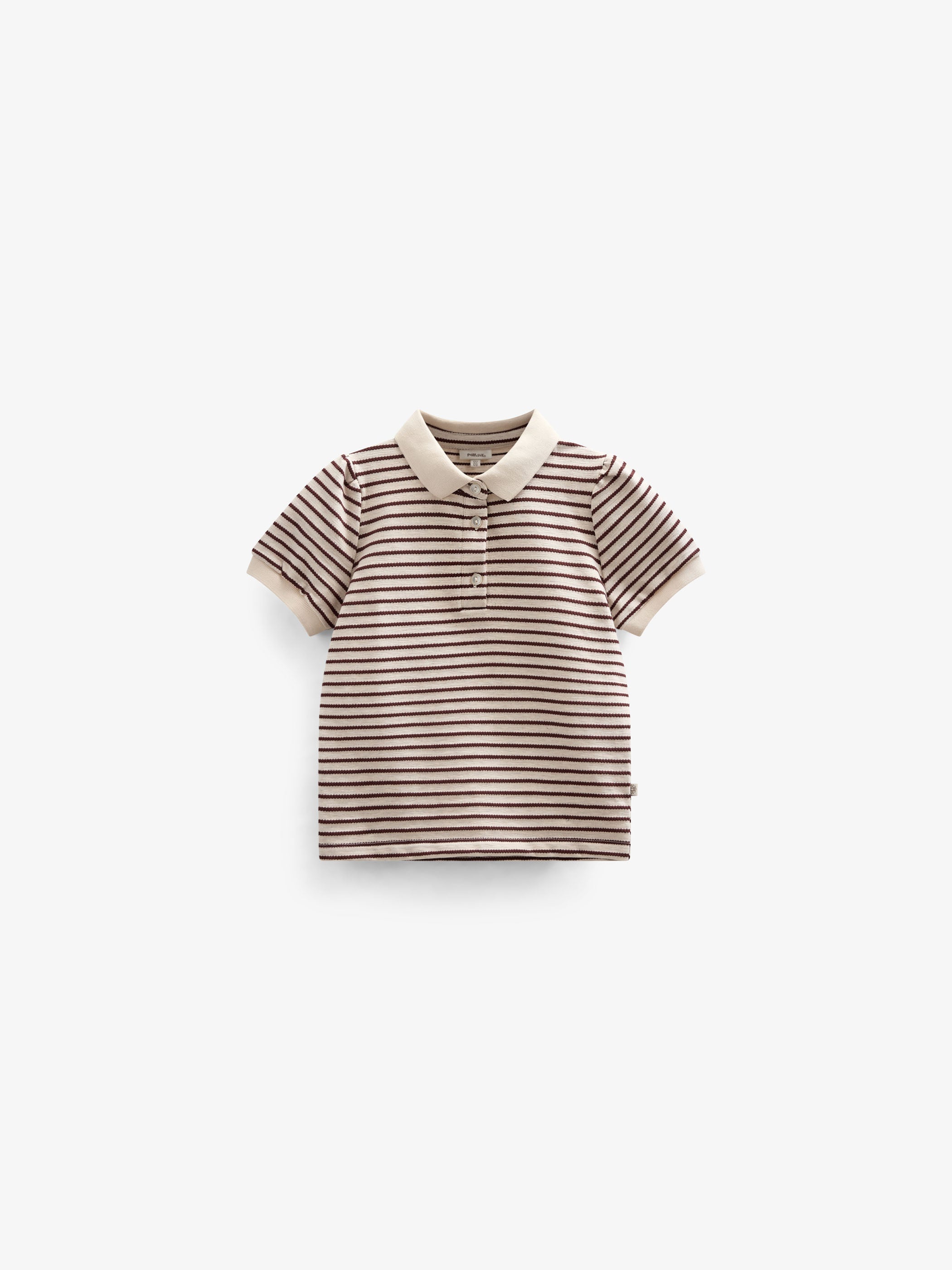 Gestreepte Jersey Polo - Tween - Brown | 101005 Emmie