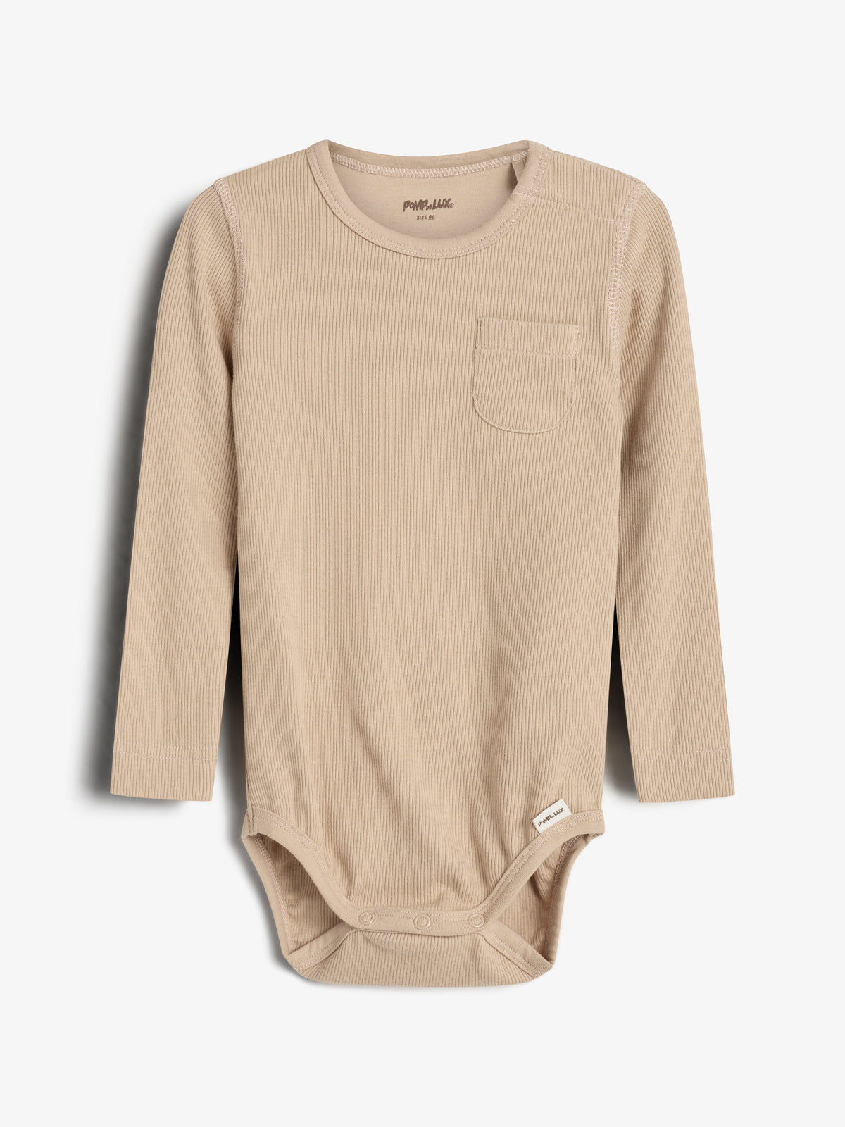 Basic Rib Bodysuit - Little - Beige