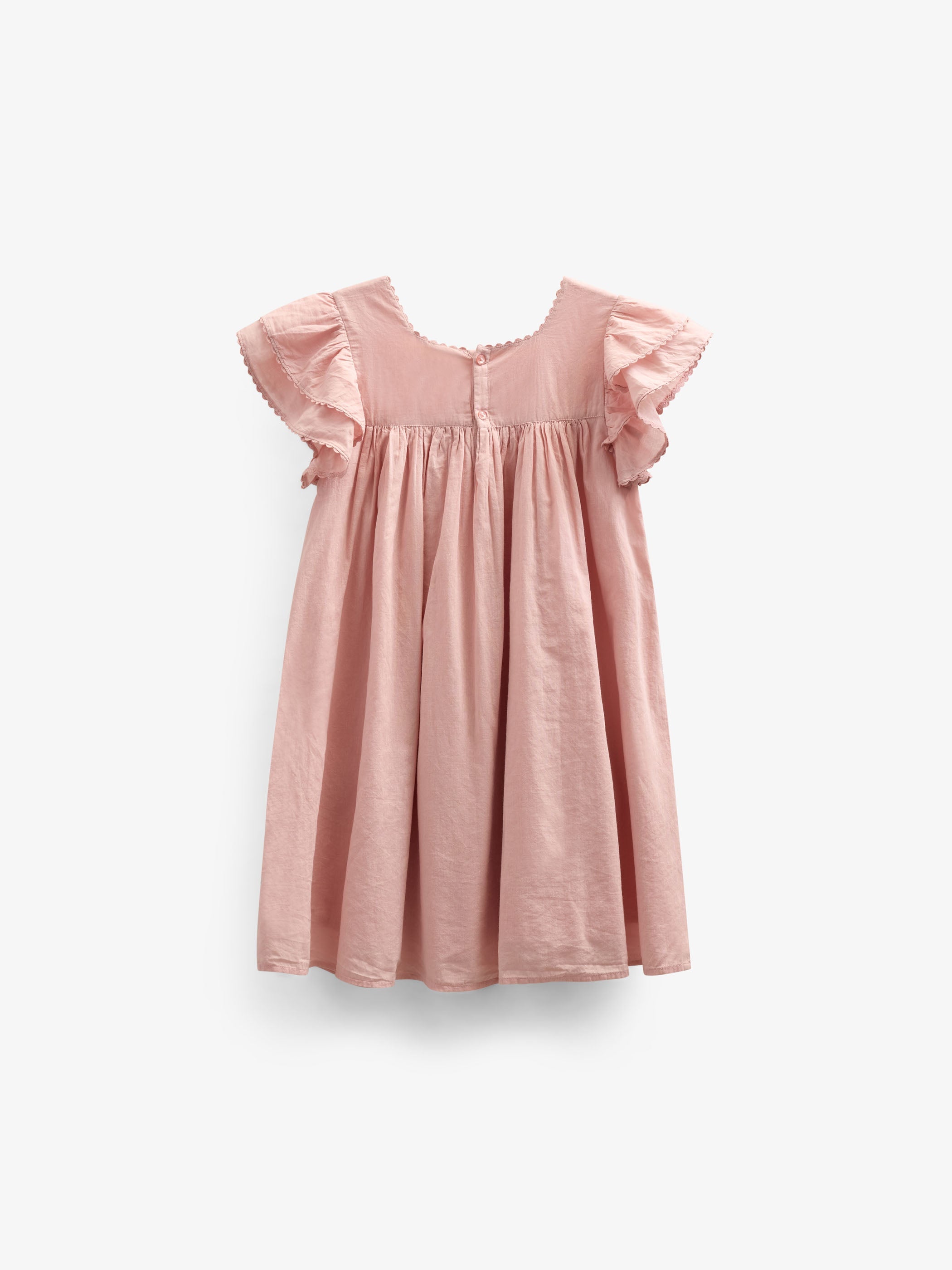 Katoenen jurk met Ric Rac Ruche - Tween - Rose Tan | 101065 Alma