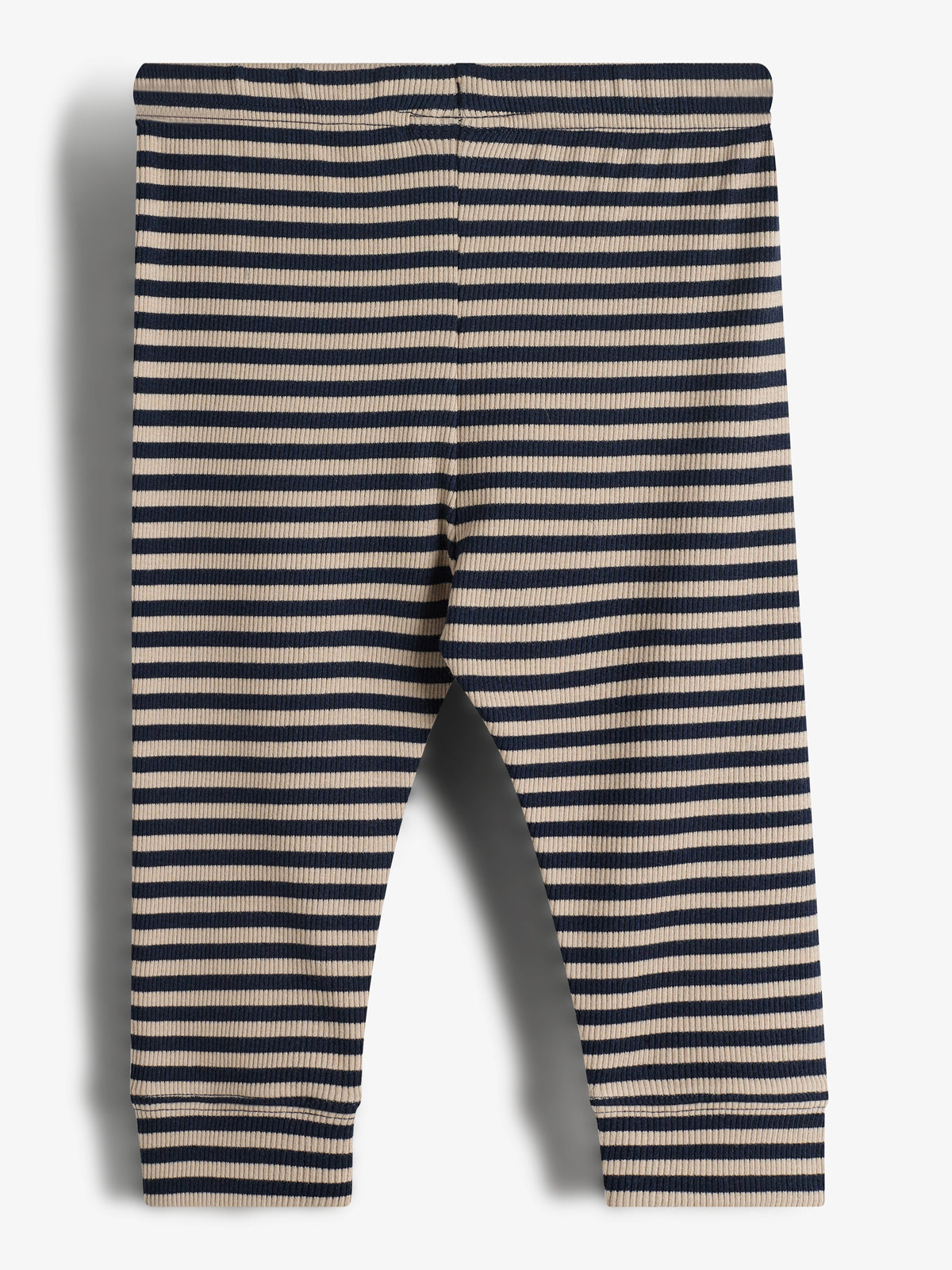 Gestreepte Basic Rib Broek - Little - Navy/Beige