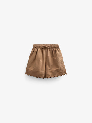 Poplinshorts met Geschulpte Rand - Kids - Coconut | 101044 Joy