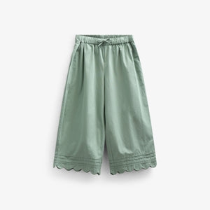 Poplinbroek met Geschulpte Rand - Tween - Dusty Green | 101080 Joy