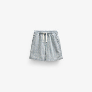 Baggy Jacquard Denim Shorts - Tween - Blue Denim | 101092 Kyle