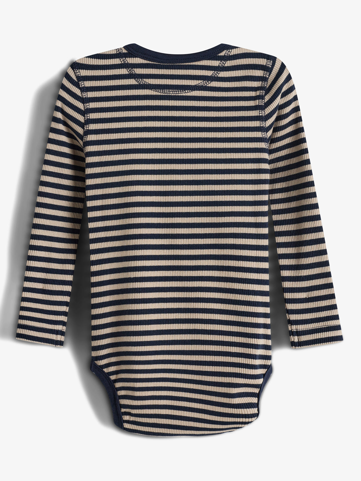 Gestreept Basic Rib Bodysuit - Little - Navy/Beige