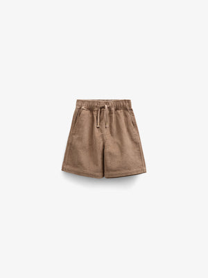 Pull-On Ribfluwelen Shorts - Kids - Khaki | 101102 Tobias