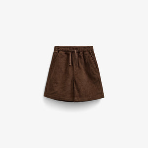 Pull-On Ribfluwelen Shorts - Kids - Dark Brown | 101104 Tobias
