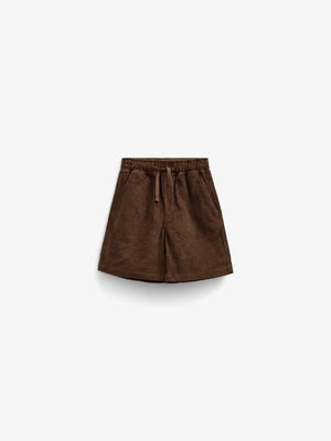 Pull-On Ribfluwelen Shorts - Kids - Dark Brown | 101104 Tobias