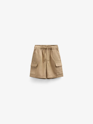 Canvas Cargo Shorts - Tween - Khaki | 101121 Isack