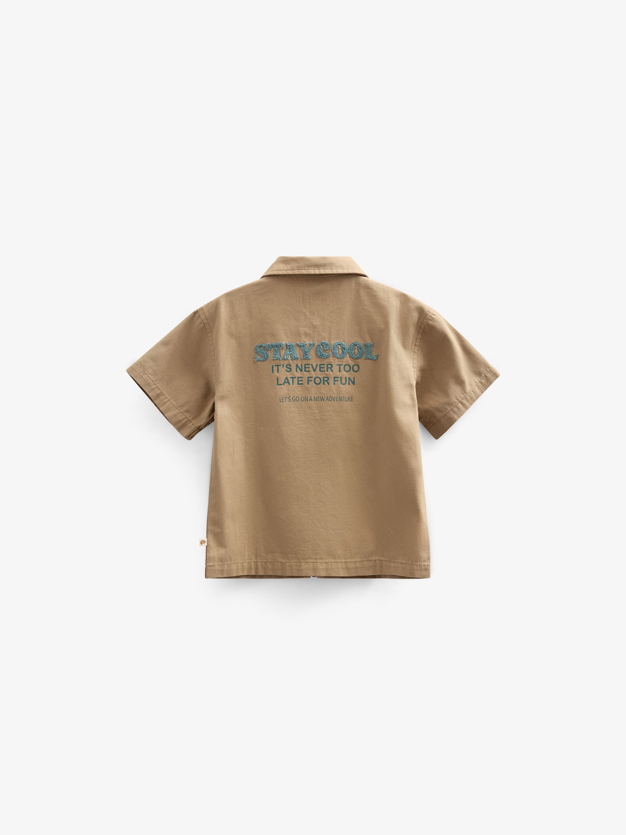 Canvas Overhemdjack met Rits - Kids - Khaki | 101124 Isack