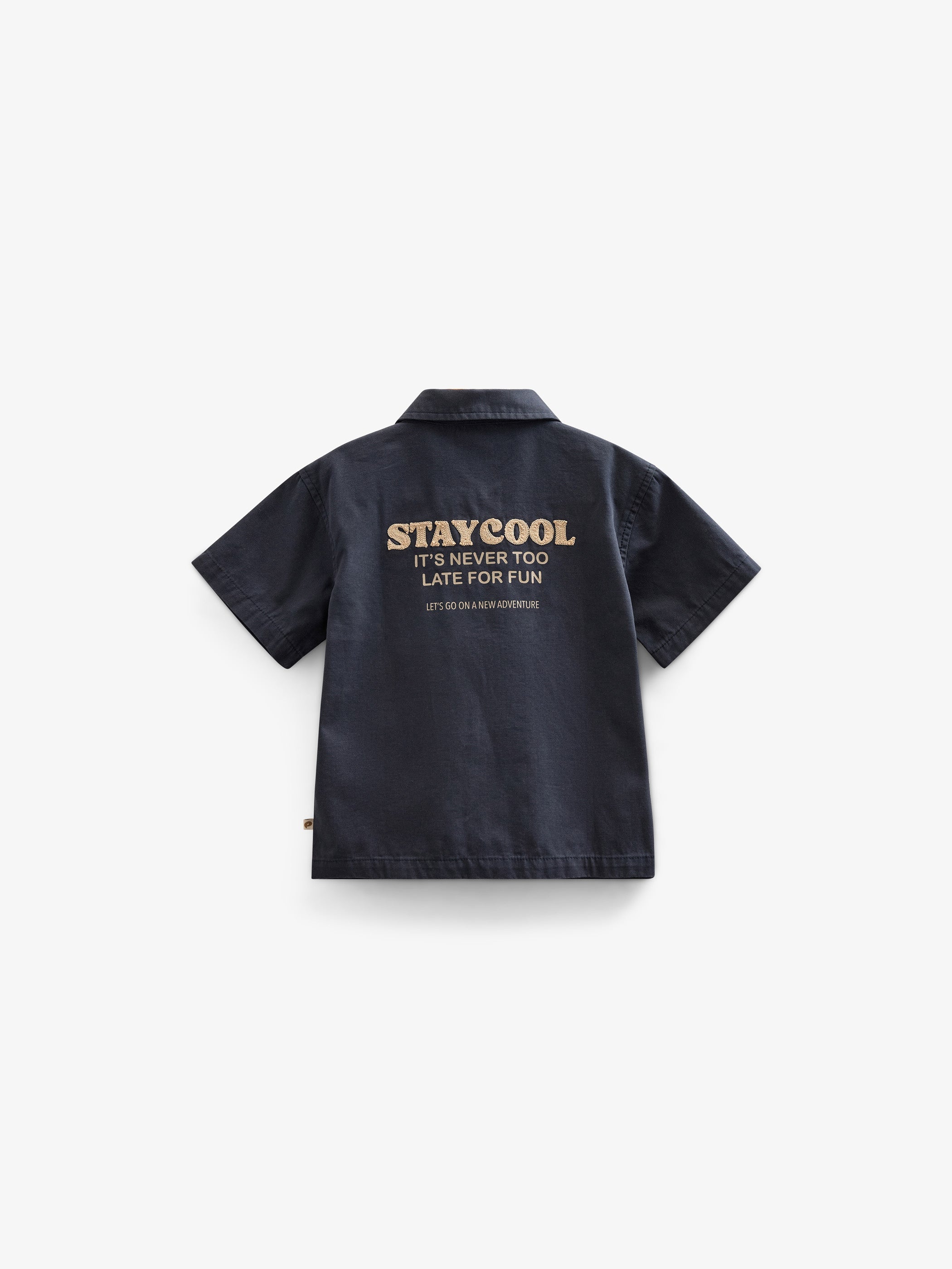 Canvas Overhemdjack met Rits - Tween - Navy | 101127 Isack