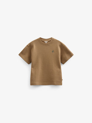 Wafel T-shirt - Kids - Khaki | 101148 Evan