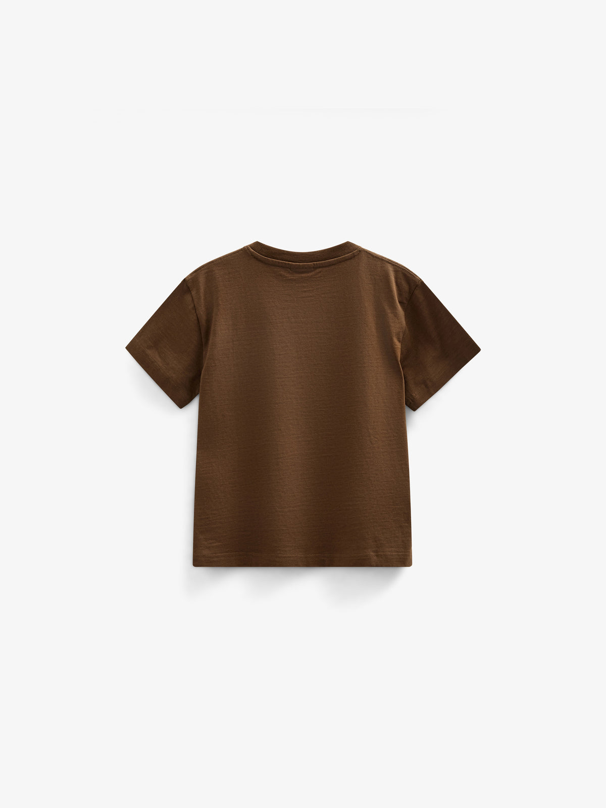 Slub jersey Embroidery T-shirt - Tween - Dark Brown | 101158 Villum