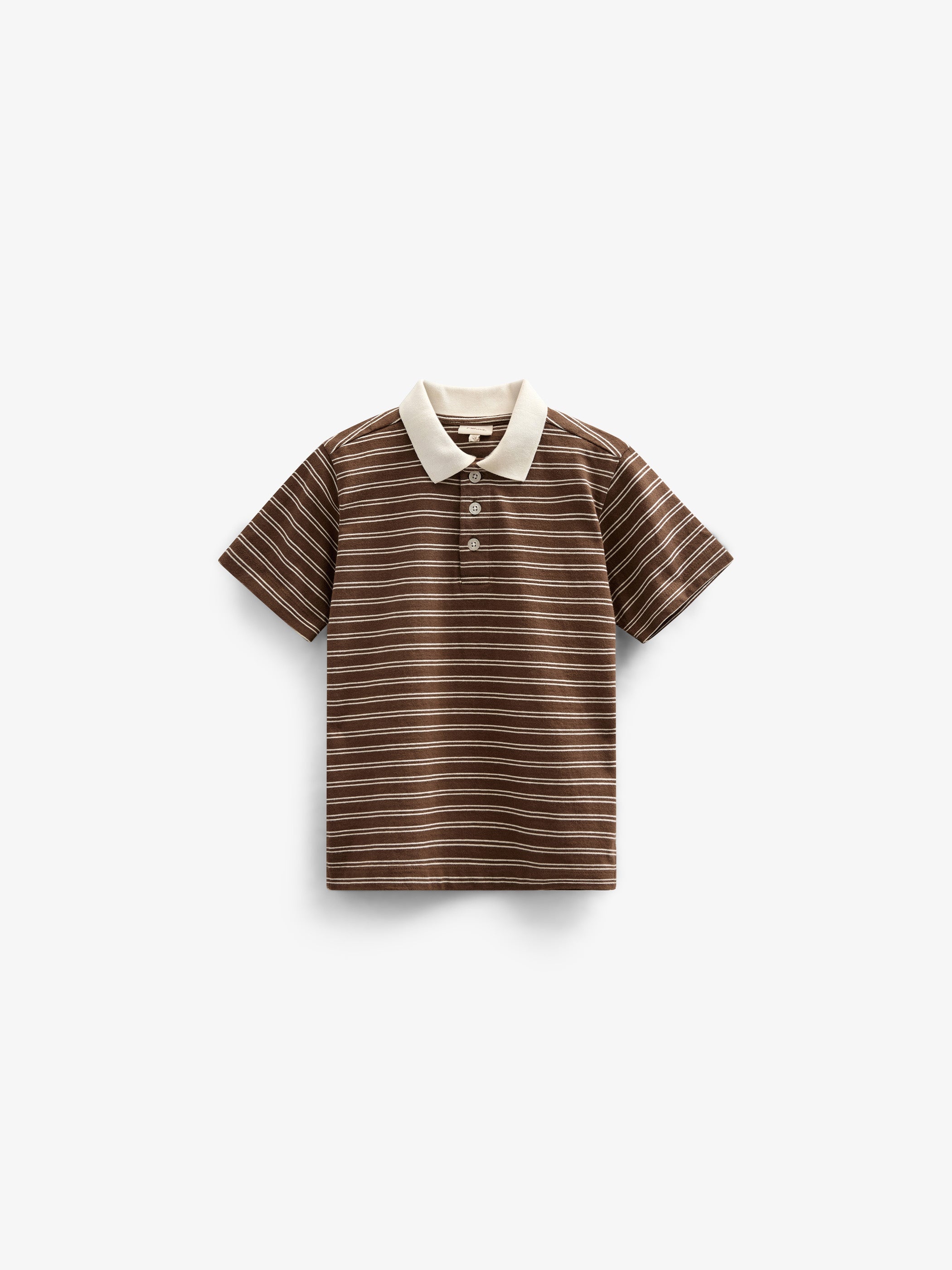 Gestreept Jersey Poloshirt - Tween - Dark Brown | 101174 Otto
