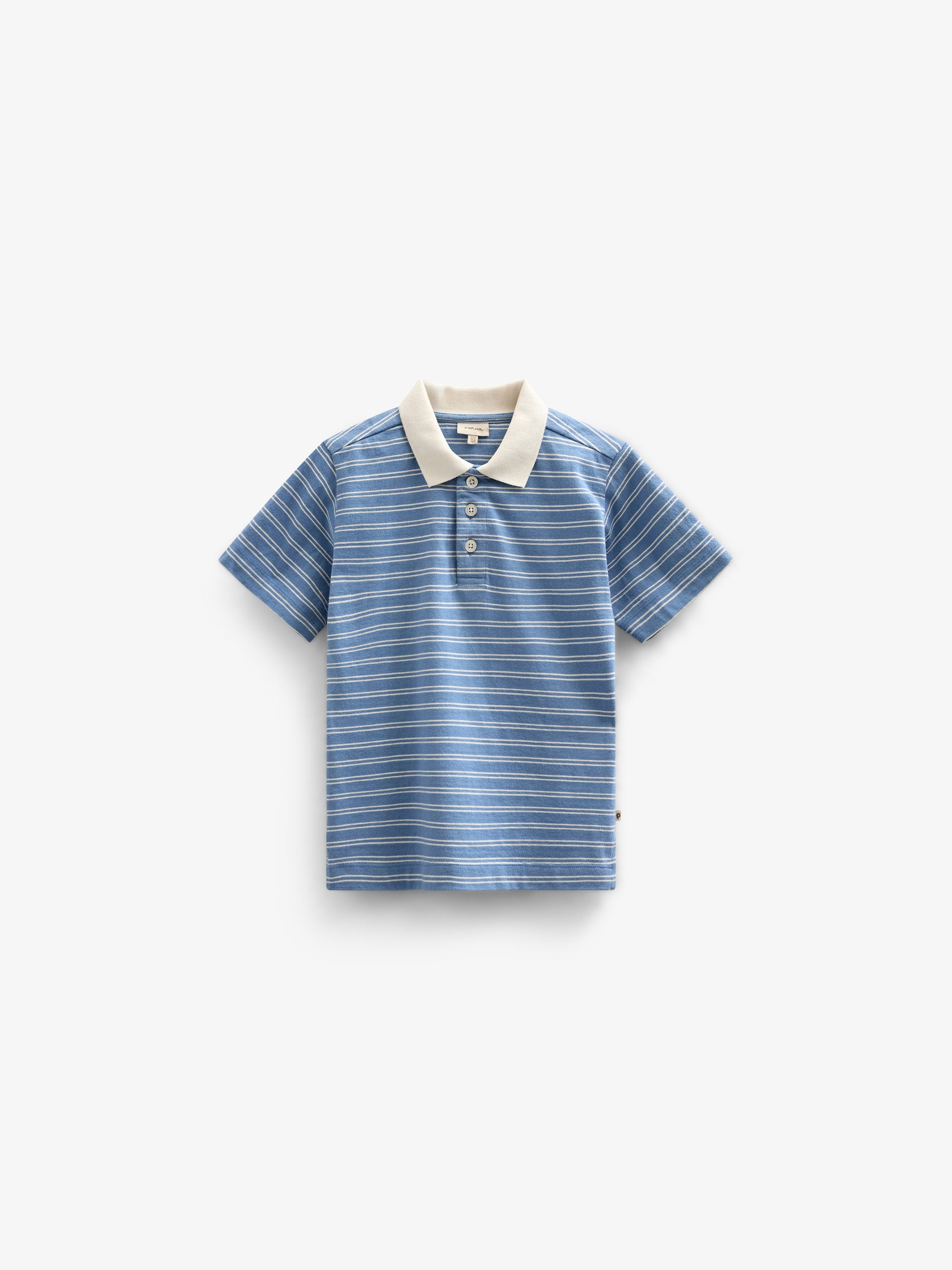 Gestreept Jersey Poloshirt - Kids - Dusty Blue | 101175 Otto