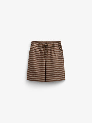 Gestreepte Jersey Shorts - Kids - Dark Brown | 101181 Otto
