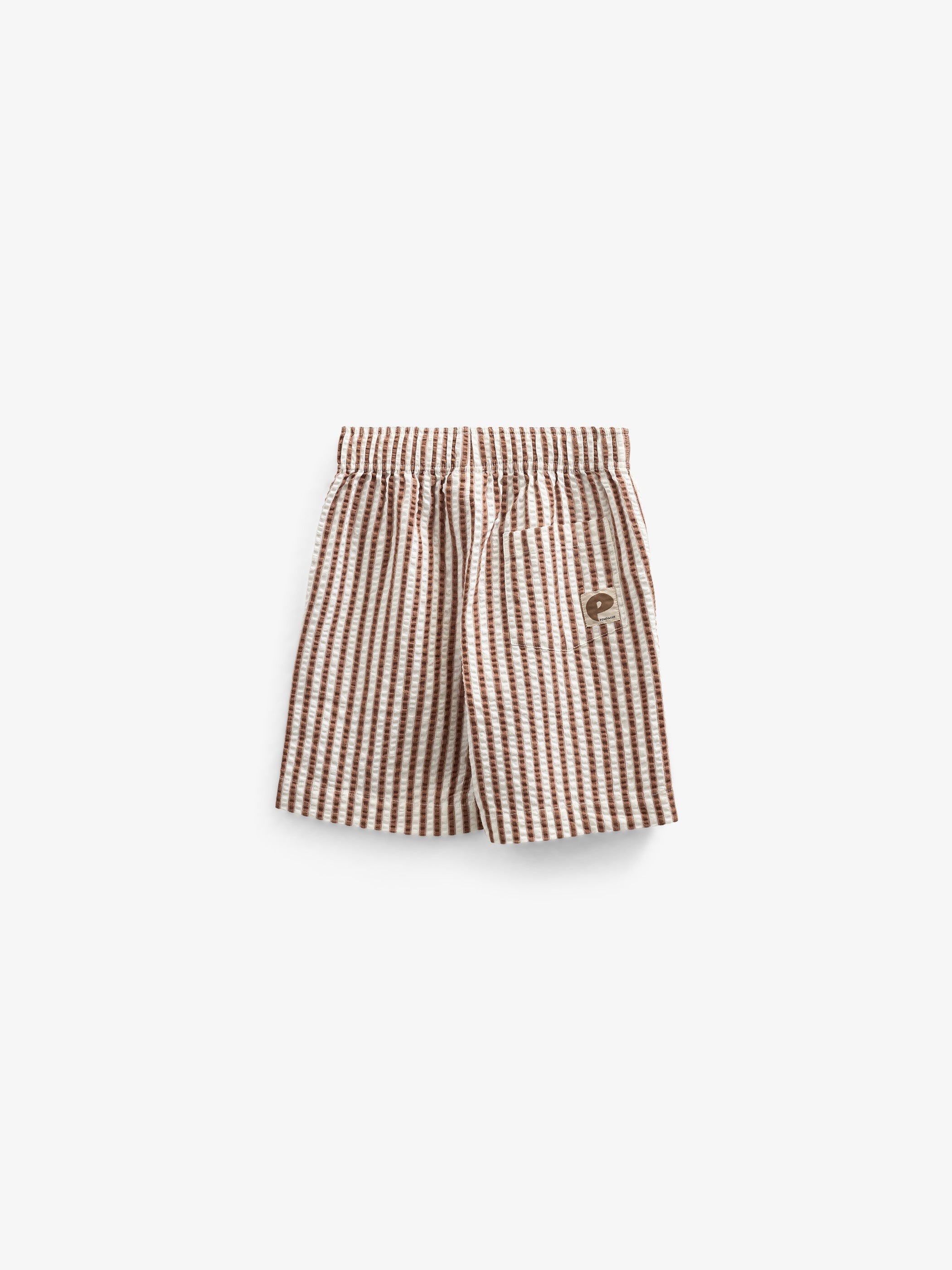 Gestreepte seersucker shorts - Kids - Brown | 101187 Frank