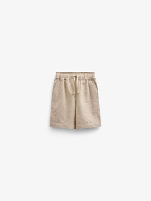 Geweven katoenen shorts met structuur - Kids - Sand | 101197 Walter