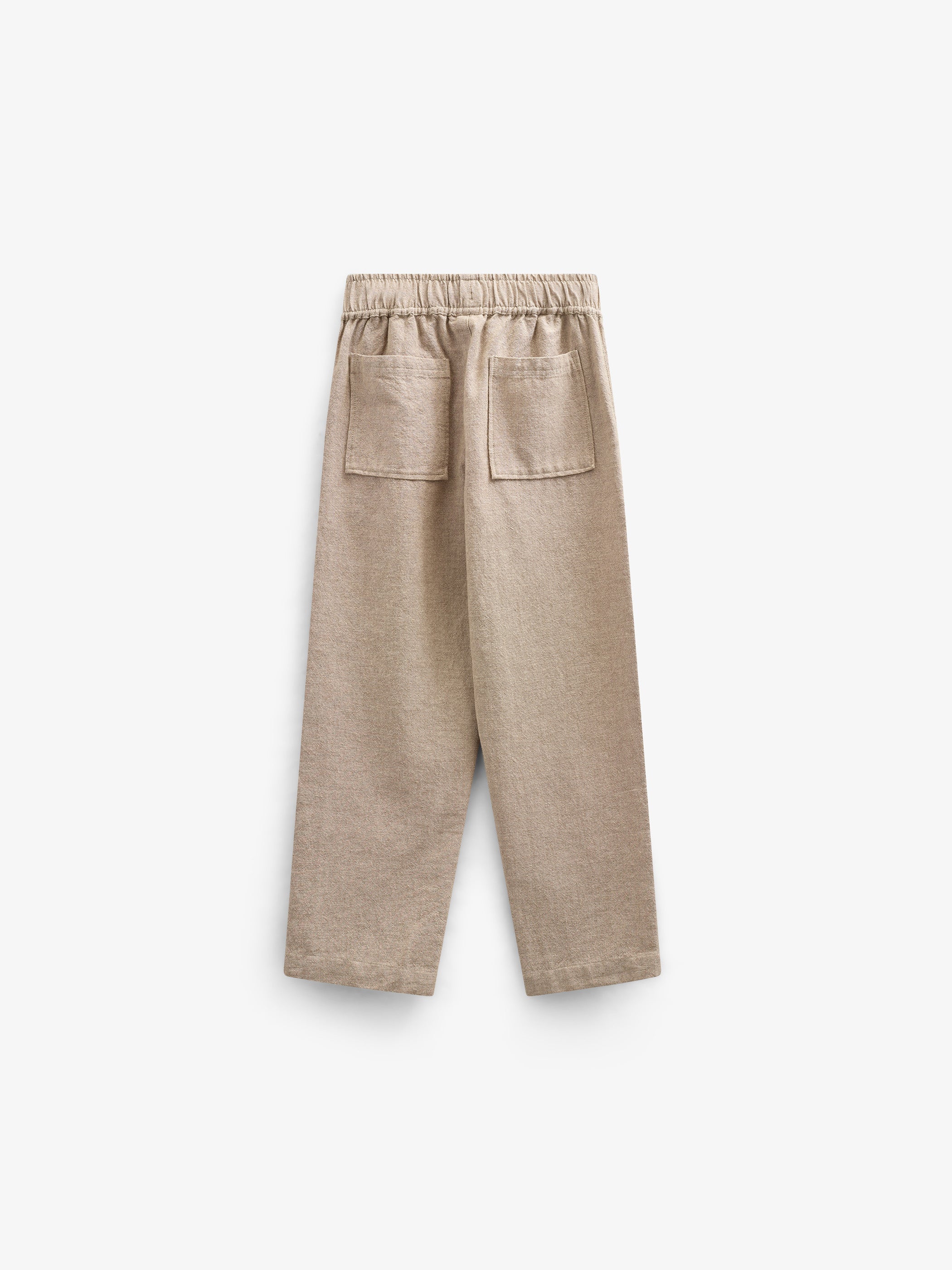 Geweven Katoenen Broek met Textuur - Kids - Sand | 101199 Walter