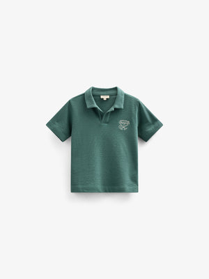 Polo T-shirt van Gestructureerde Jersey - Tween - Tropical Green | 101216 Sonny